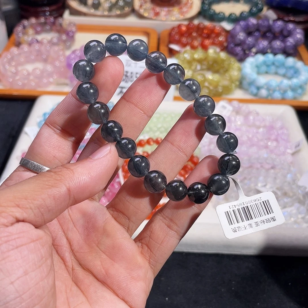 手链未镶嵌水晶墨水蓝兔毛