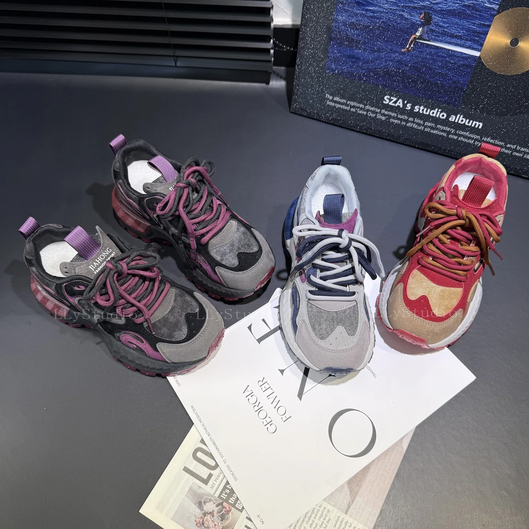 2025秋季新款百搭女鞋厚底阿甘鞋潮流时尚休闲网红女鞋轻便