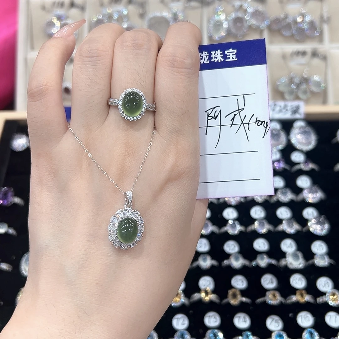 阿***）银S925镶嵌戒指黄晶