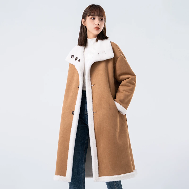 2024新款气质时尚毛呢中长款韩版秋冬外套2382