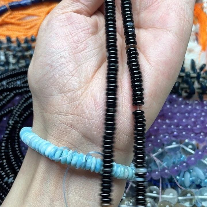 玛瑙/玉髓合金珠宝半成品一条6mm玛瑙算盘