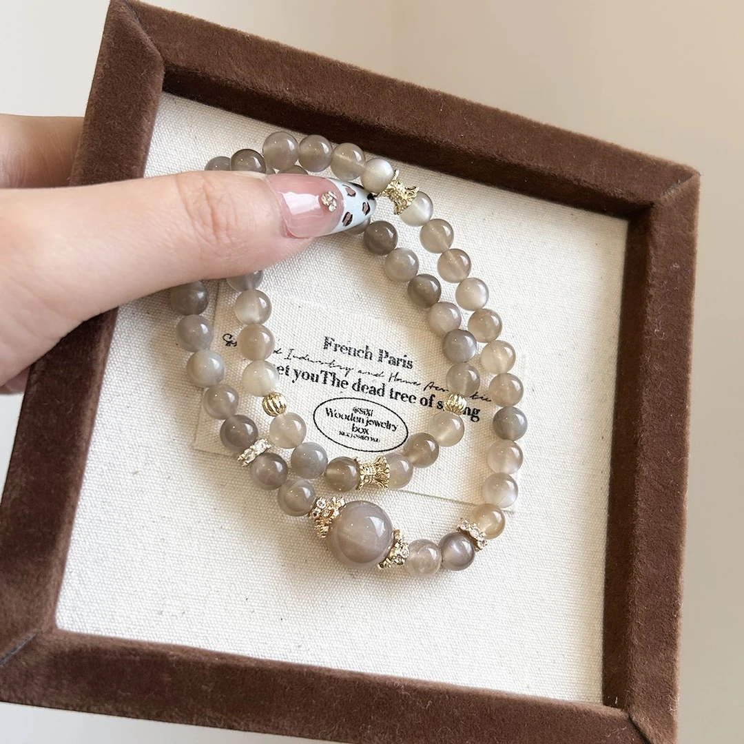 手链 夏日新款手串女奶茶月光色情绪稳定闺蜜二人手链温柔