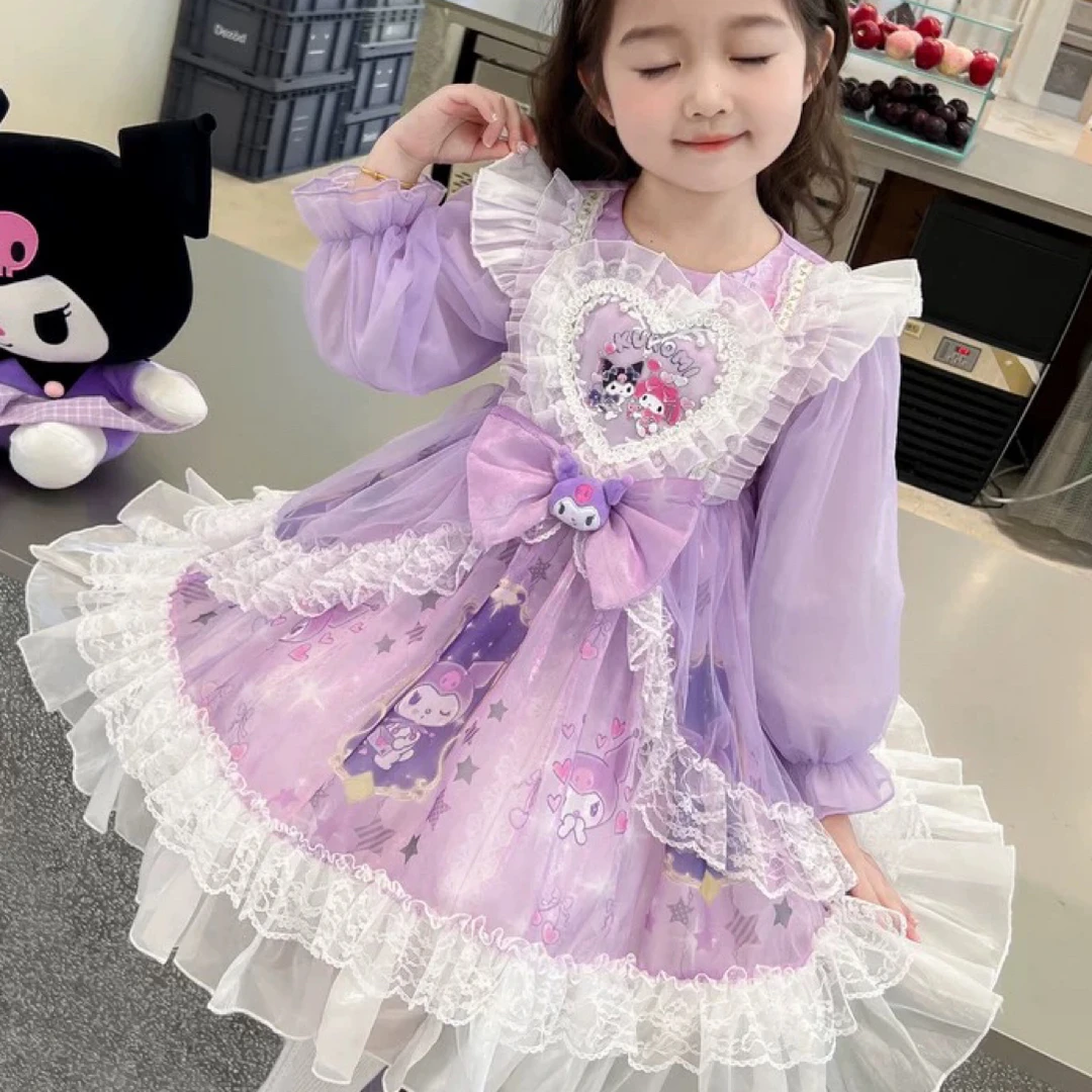 525哈哈家 女童秋季新款重工高品质洋气甜美洛丽塔公主裙