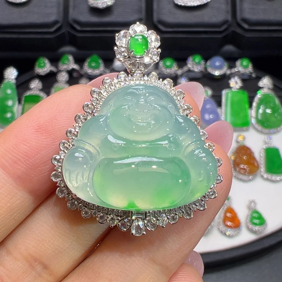 翡翠18K金镶嵌颈饰收到货48小时鉴赏期