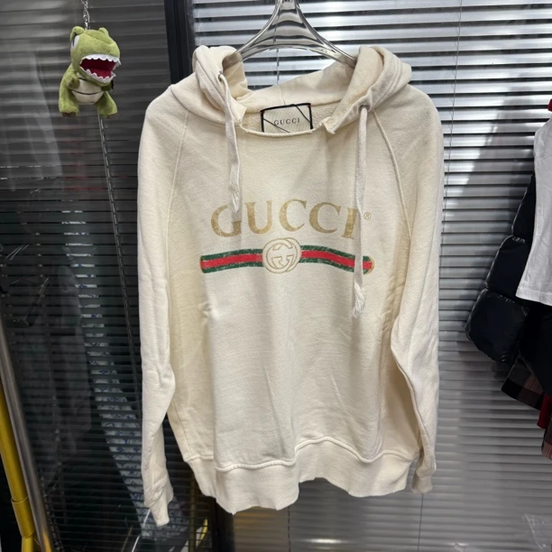 95新 GUCCI/古驰 背后双狗腰带帽衫/xs码