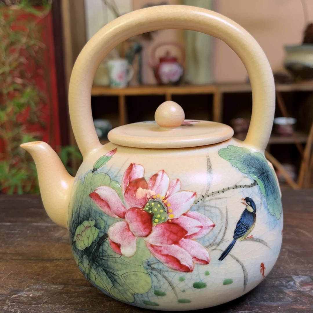 柴烧纯手工手绘陶瓷