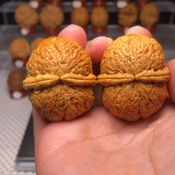 把件文玩核桃8脑纹元宝