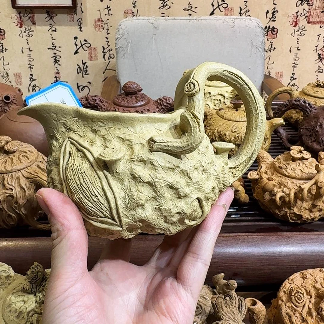 紫砂茶壶别***啊本绿供春