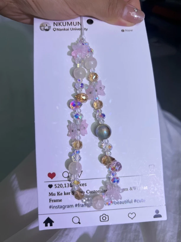 夏日清新闪钻斜挎可背包包手腕手机链挂链挂绳一秒入夏挂件好物