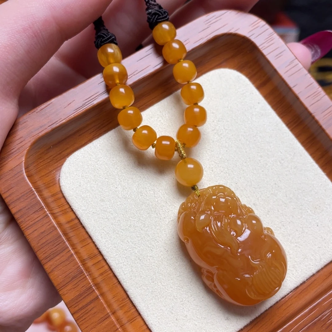 蜜蜡未镶嵌颈饰项链