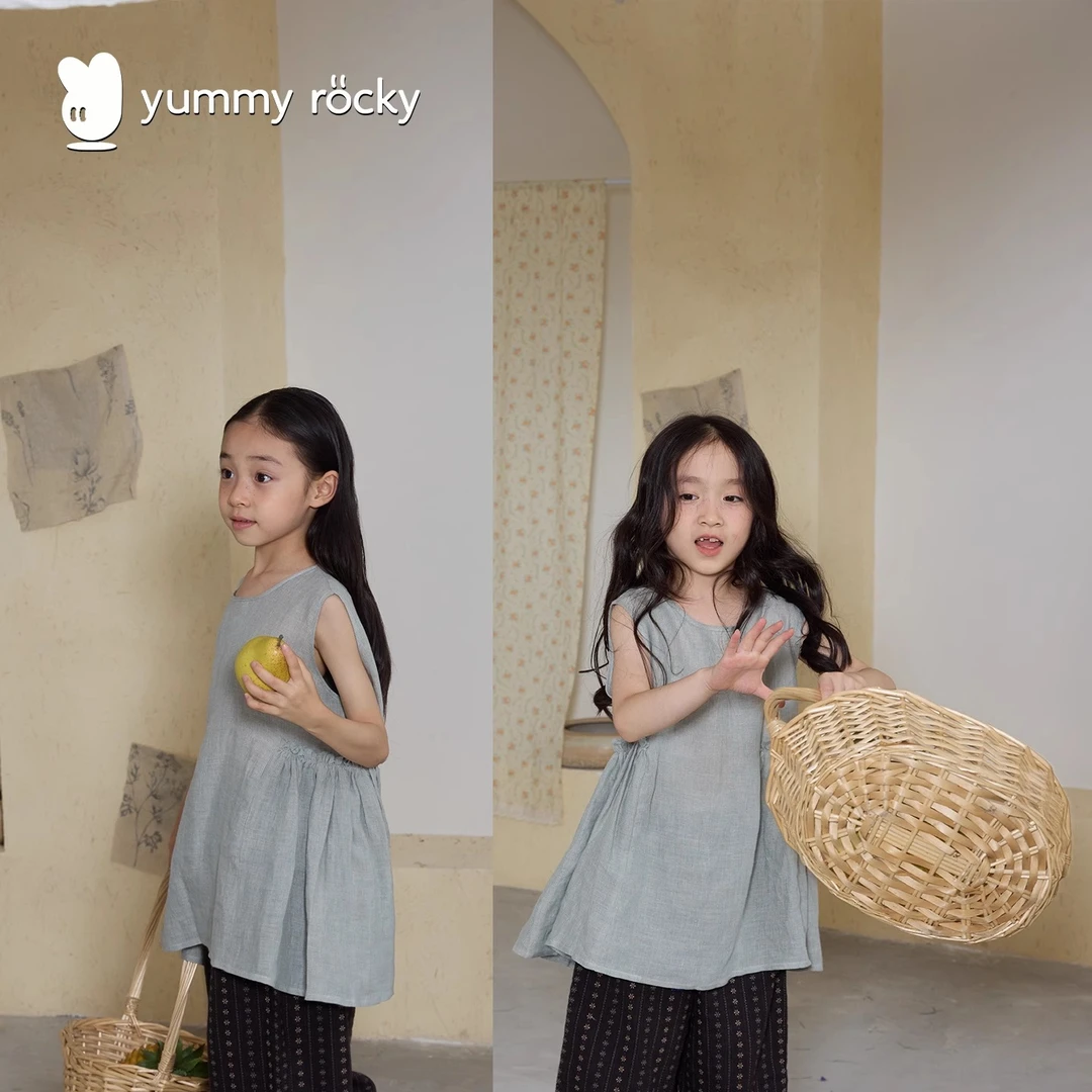 yummy&rocky【定织定染】天然色织亚麻A类背心裙