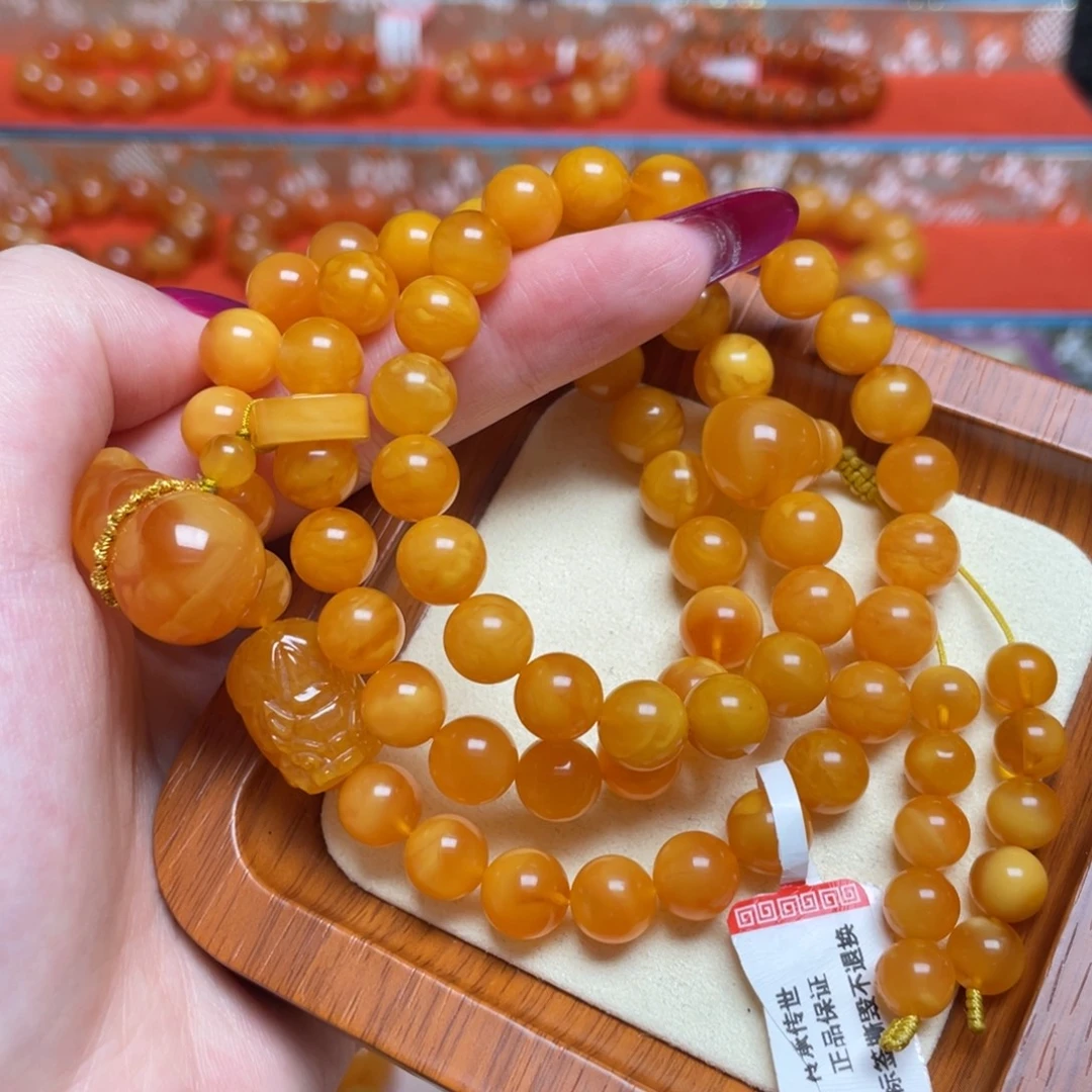 蜜蜡未镶嵌颈饰手串
