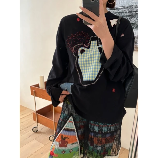 Nannanzhuo 春款花瓶复古长袖