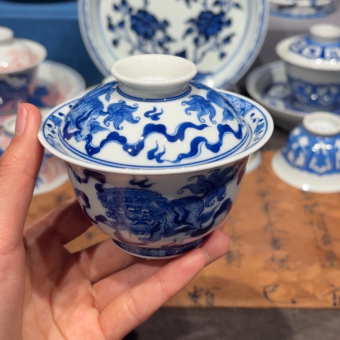 瓷片手工手绘陶瓷茶具