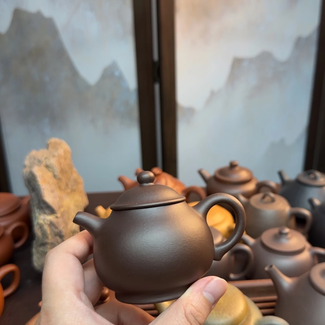 T***帅茶壶紫砂深井黑紫泥伯俊潘壶晃盖