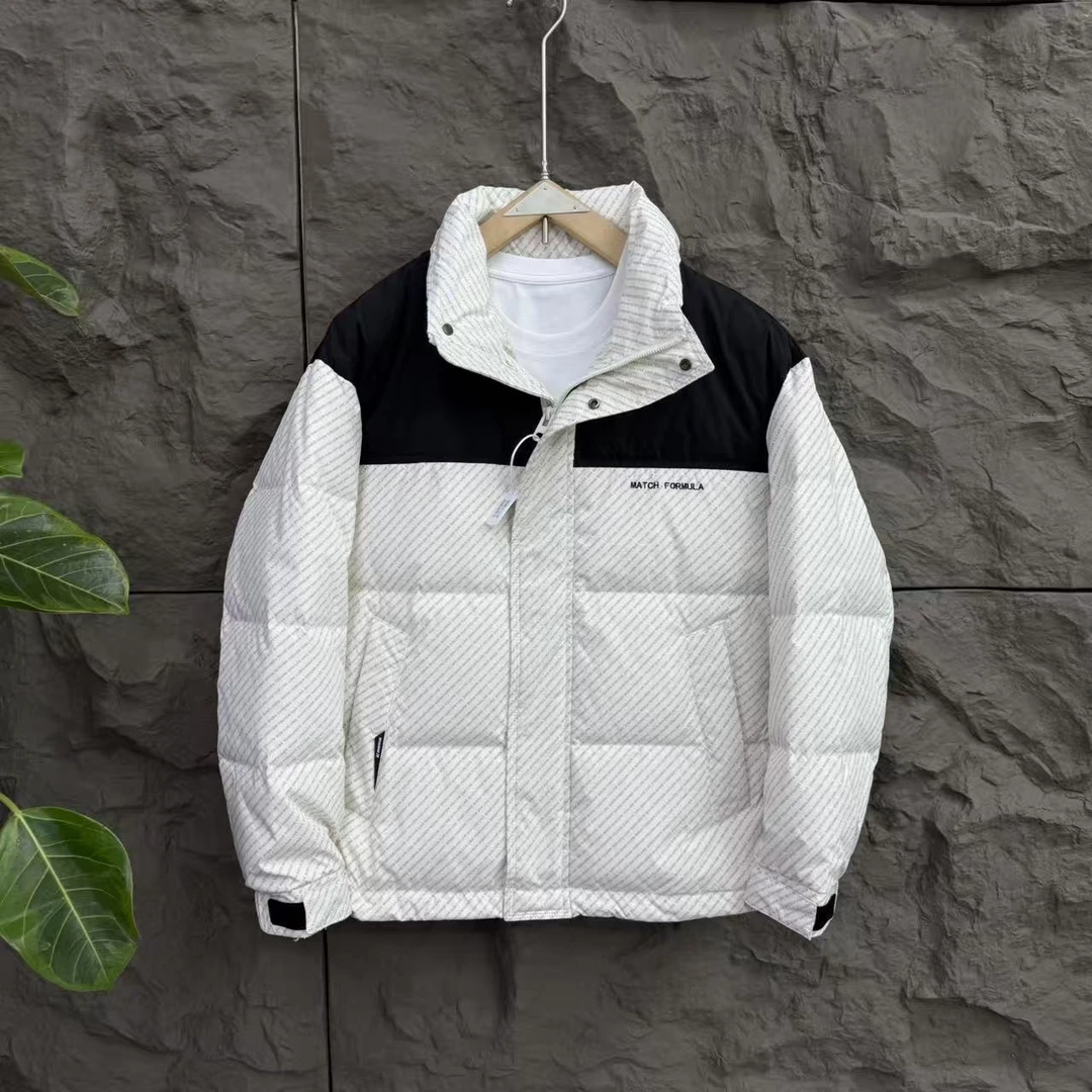 【国标羽绒服】新款订制立体暗纹面料立领羽绒外套#236