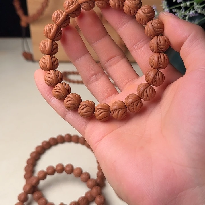 桃核手串李**生龙文赤莲13➕
