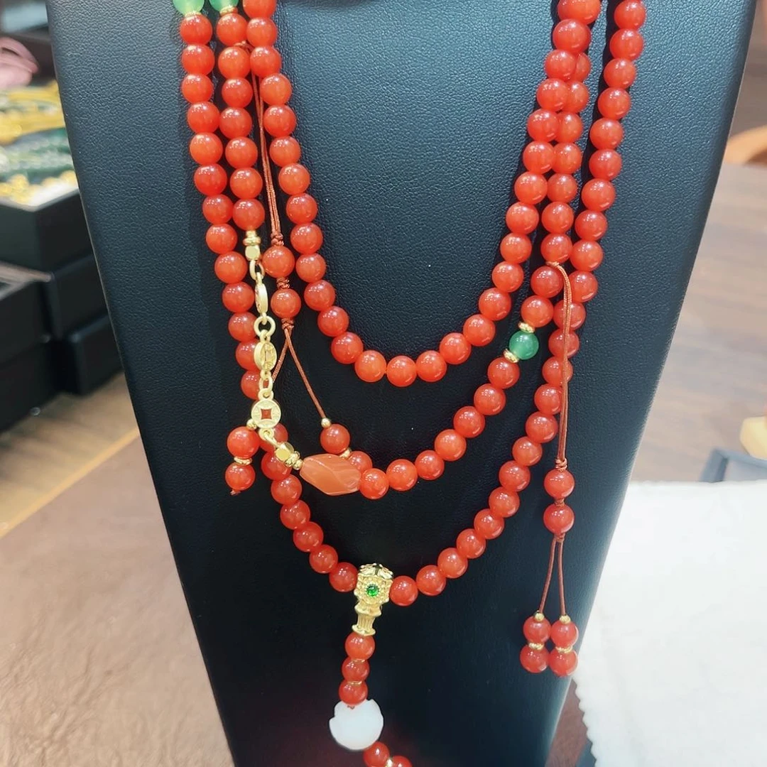 玛瑙/玉髓颈饰未镶嵌斜挎