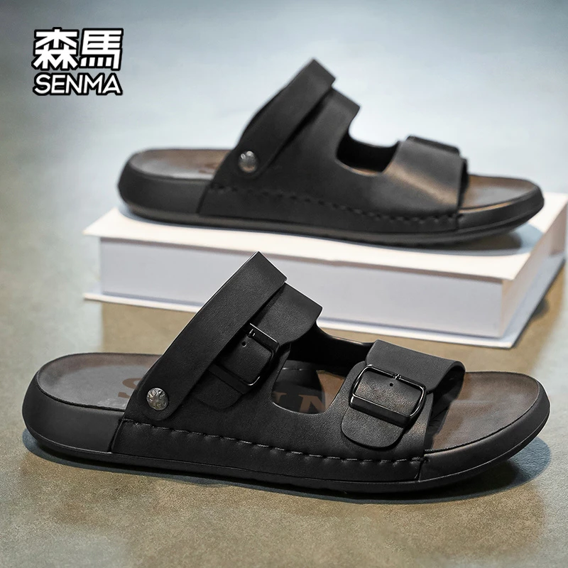 森马凉鞋2025夏季新款软底防滑户外休闲沙滩鞋男士开车两用爸爸鞋