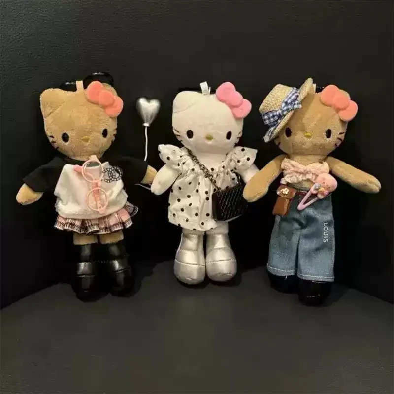 大小姐长腿甜美可爱包包挂件中古凯蒂猫书包饰品公仔毛绒小玩偶