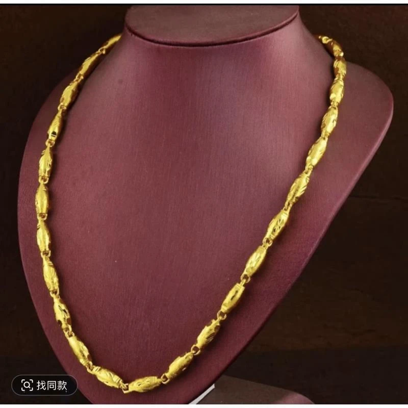 合金吊坠 【小长橄榄】正品商家福利体验JING999黄色时尚饰品项链