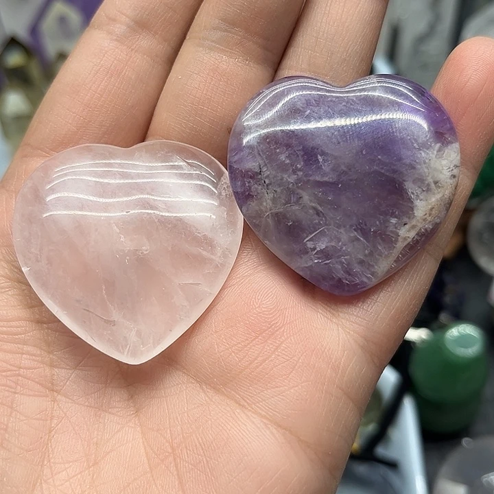 水晶未镶嵌珠宝半成品43克水晶爱心