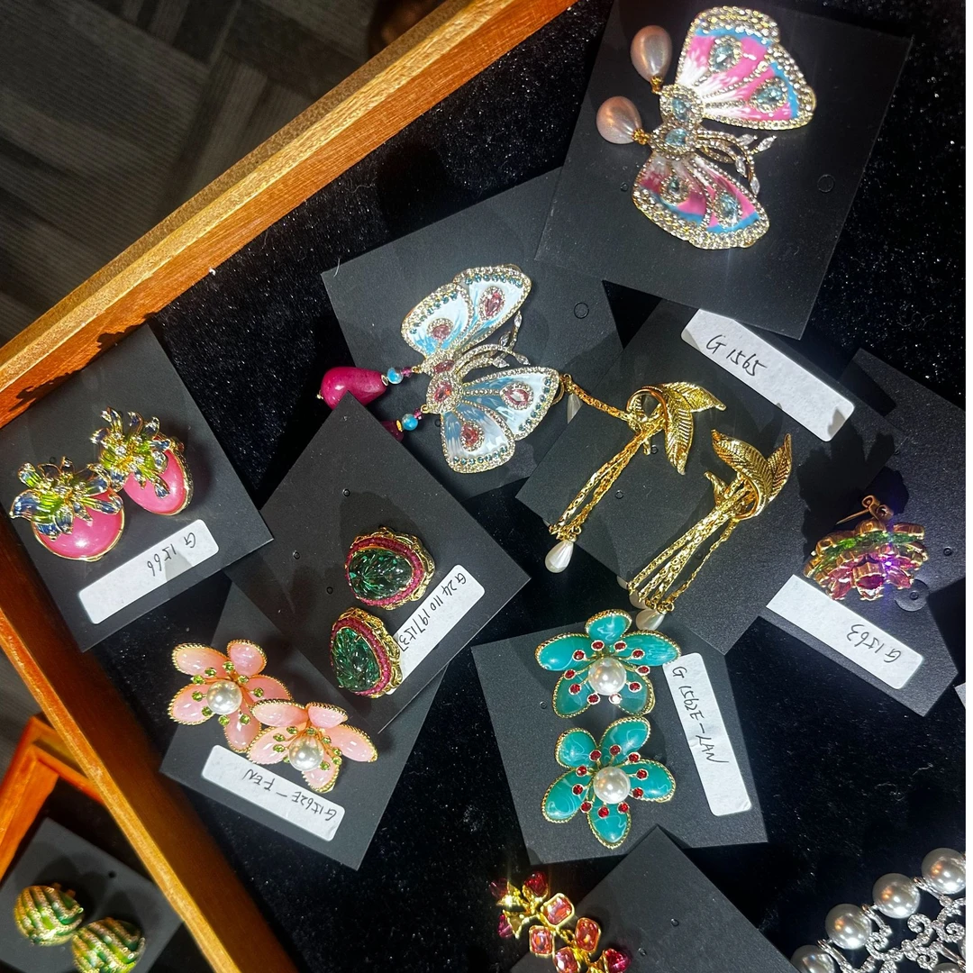 铜合金合成锆石耳饰 合金合成锆石耳饰 直播扣号专用链接（耳饰）