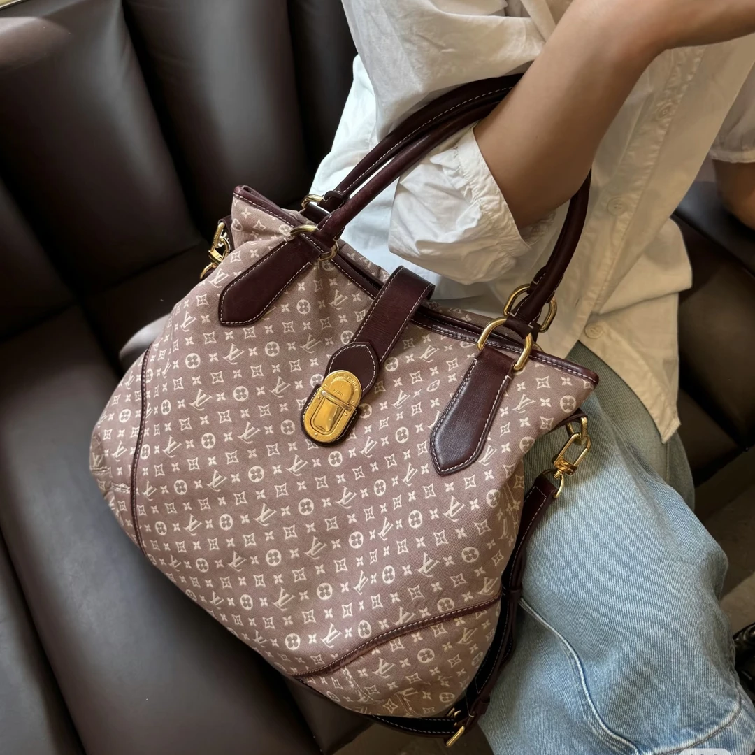 95新 LouisVuitton/路易威登 草莓粉丹宁托特包/且曼