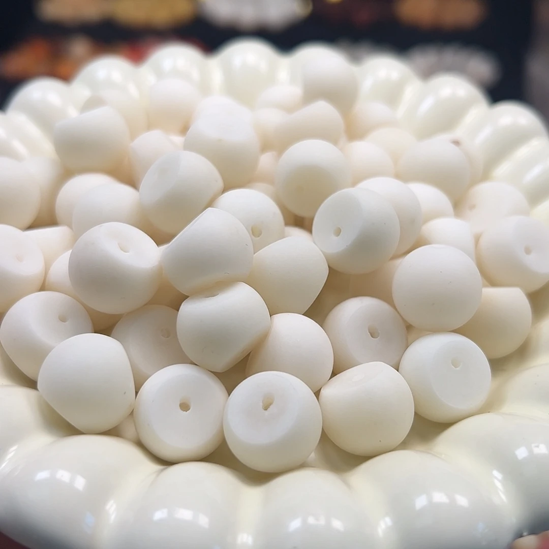 菩提根/象牙果手串瑕疵卡16磨砂大白兔山竹500颗