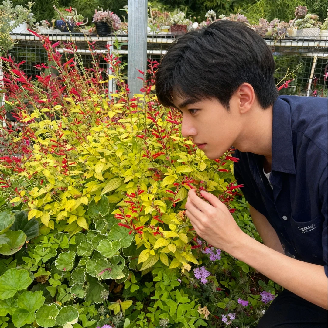 金叶凤梨鼠尾草 花境植物庭院植物花园植物香味植物 凤梨香味