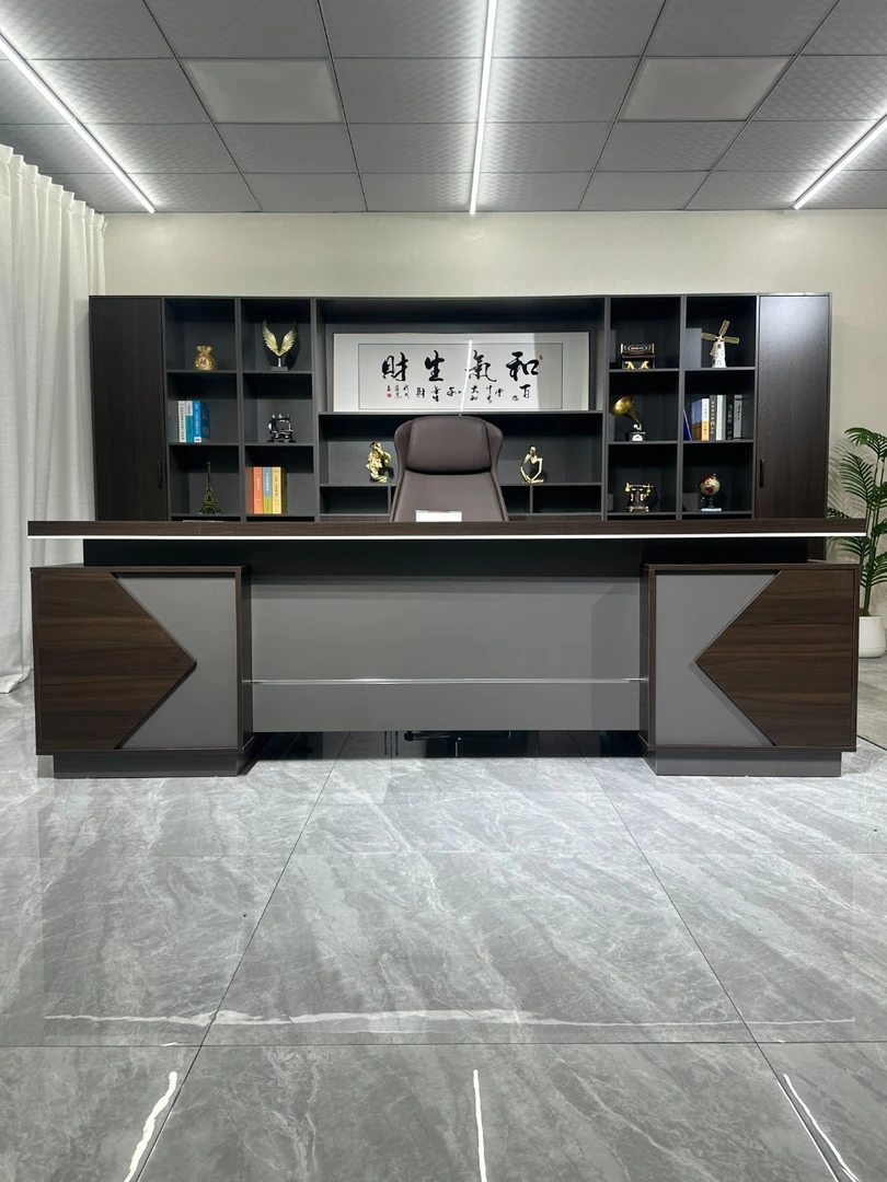 轻奢老板桌办公桌椅简约现代经理桌办公室家具