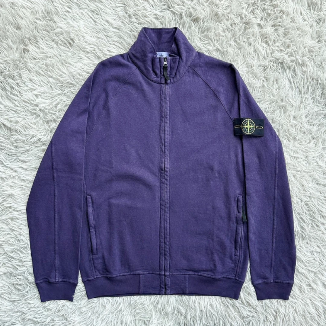 【捡漏特价】Stone Island石头岛水洗立领卫衣夹克 紫色