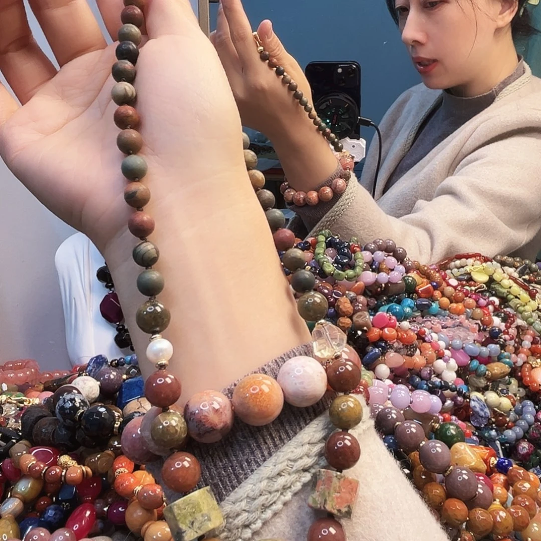 玛瑙/玉髓未镶嵌珠宝半成品毕加索长60