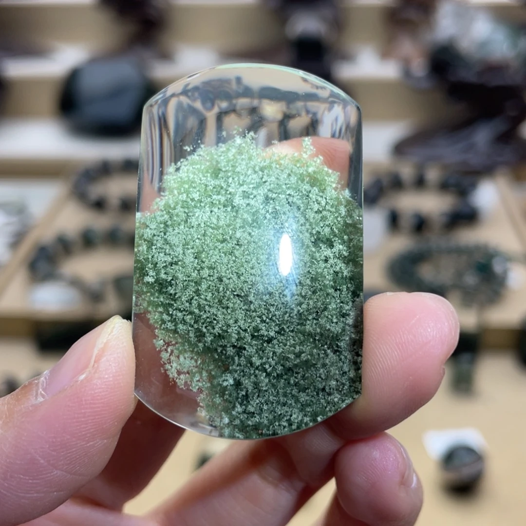 颈饰水晶未镶嵌绿幽灵吊坠