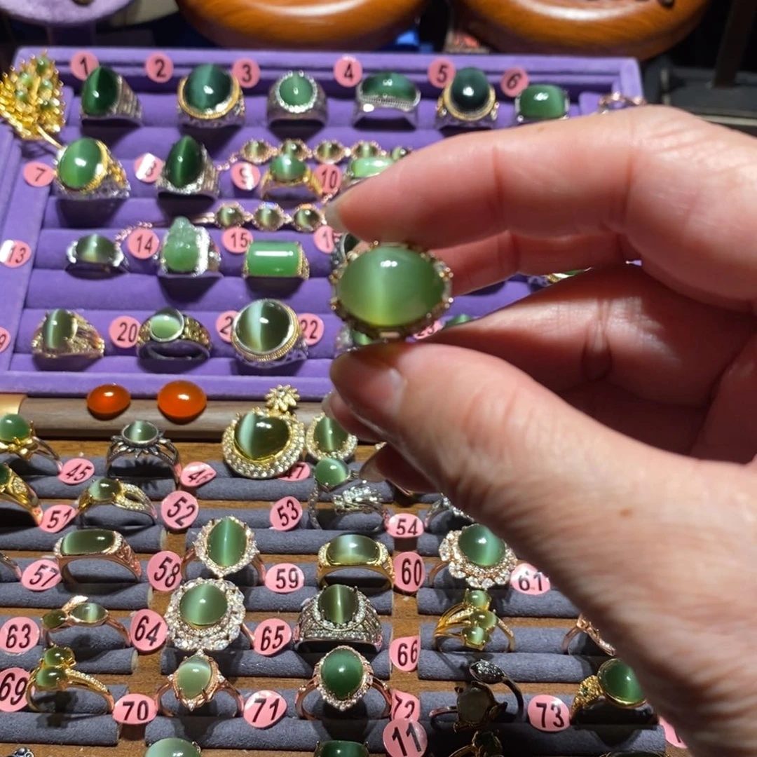 和田玉（碧玉）戒指银S925镶嵌翱***鸟