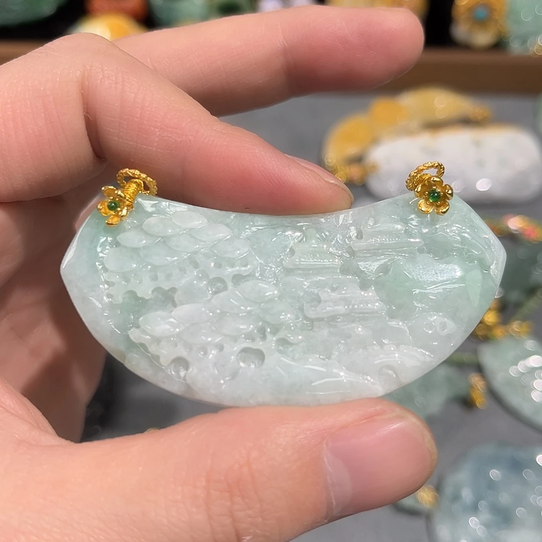 翡翠合金吊坠(不含链)