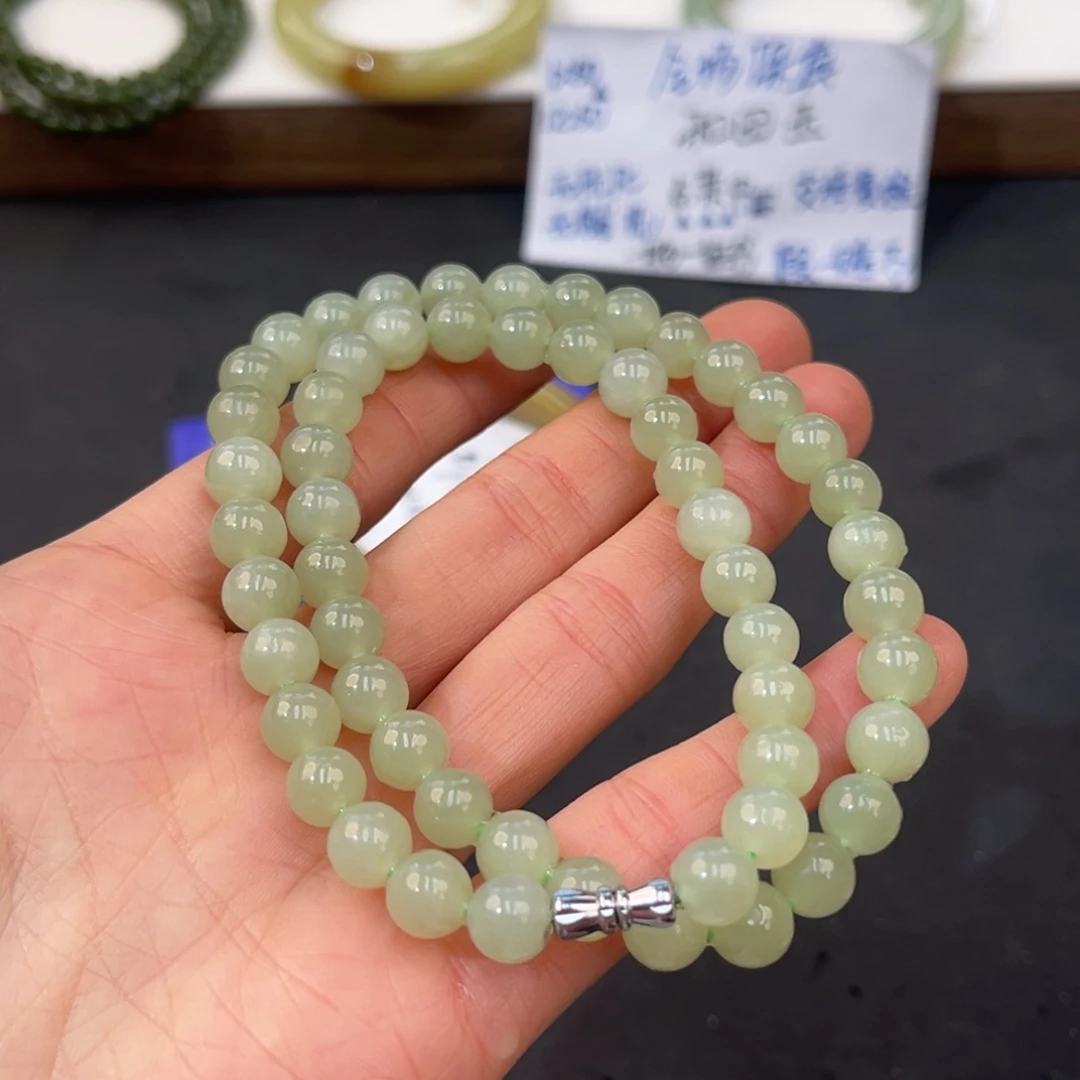 和田玉未镶嵌手镯冰葡萄肉卡8