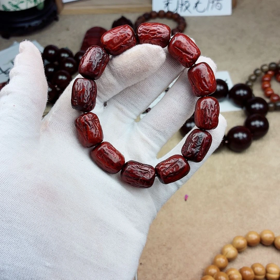 走***乂小叶紫檀手串/手链18红枣