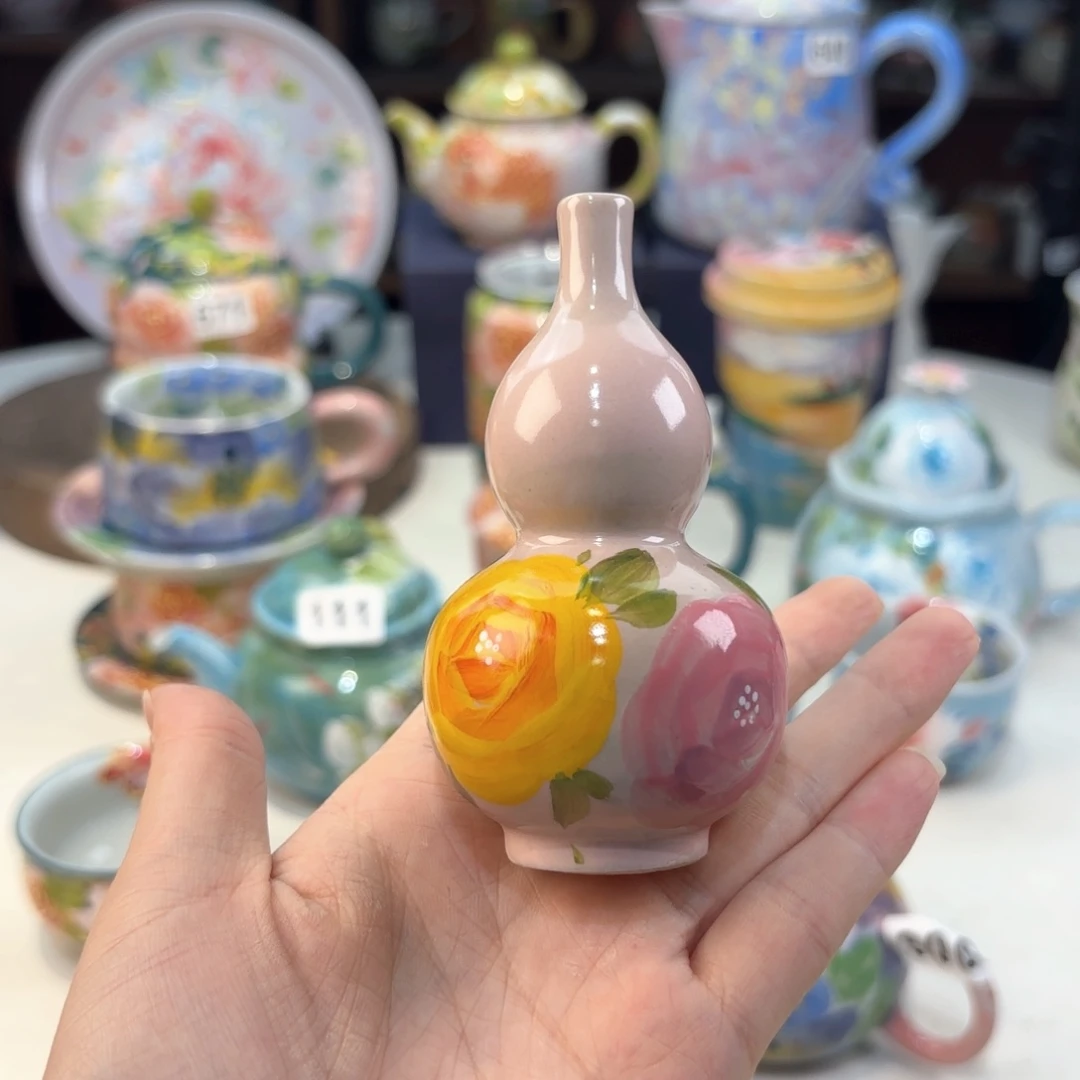 景德镇手绘高温釉下彩陶瓷茶具