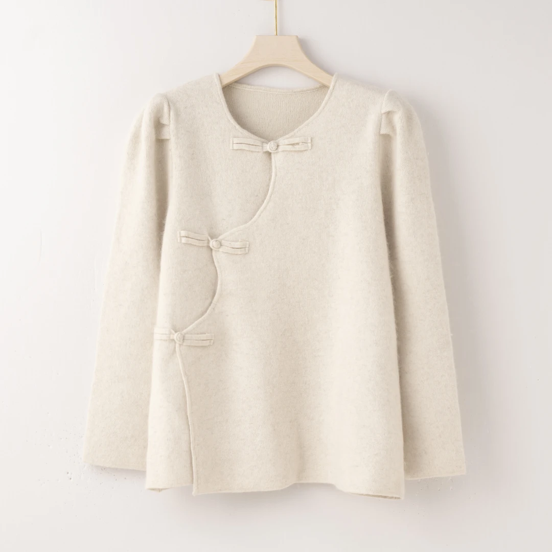 Q2624【特价-占单者限购】高质感浣熊绒设计感满满毛衫