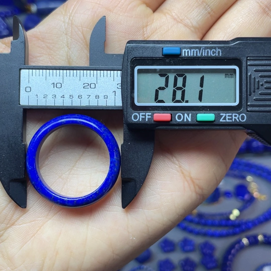 青金石未镶嵌21mm内径指环