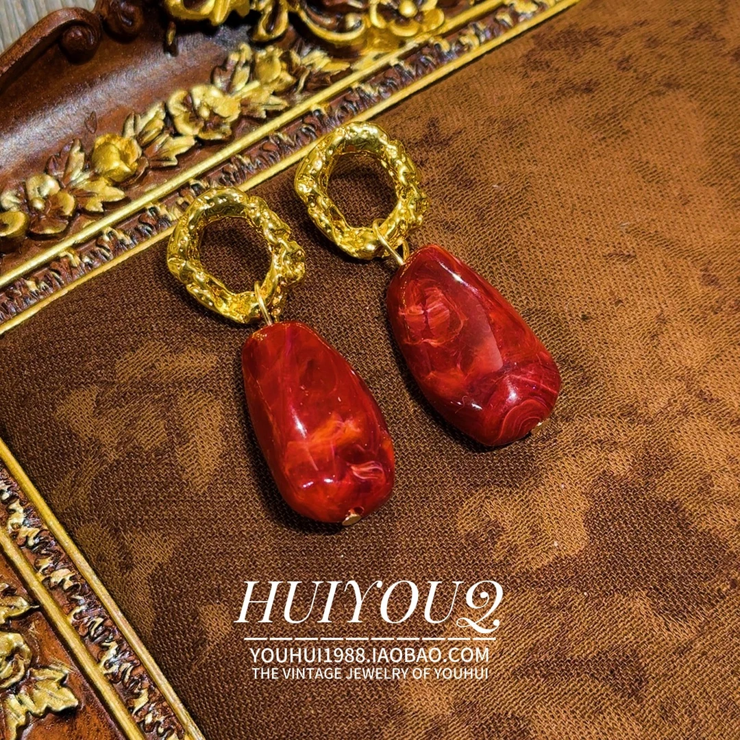 铜合金耳饰 铜合金耳饰 铜合金【衫红】高级设计感耳钉177