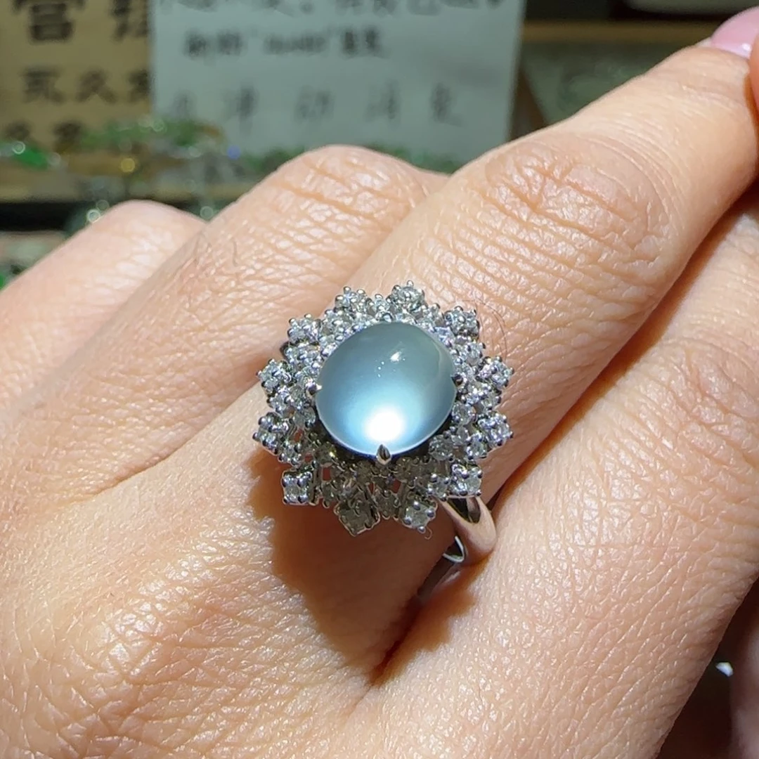 【闪购商品】翡翠戒指18K金镶嵌缅甸