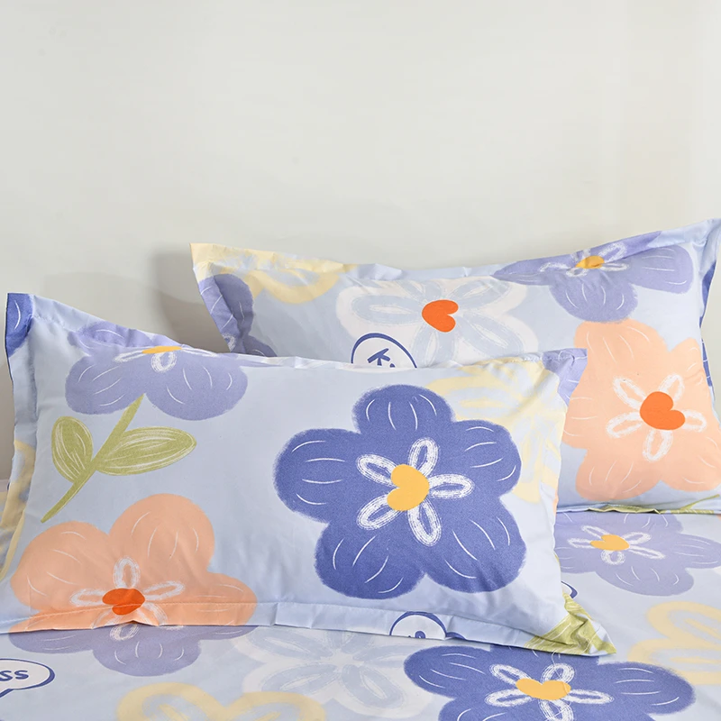 枕套一对装48×74cm成人家用枕头套学生宿舍印花枕芯套不掉色