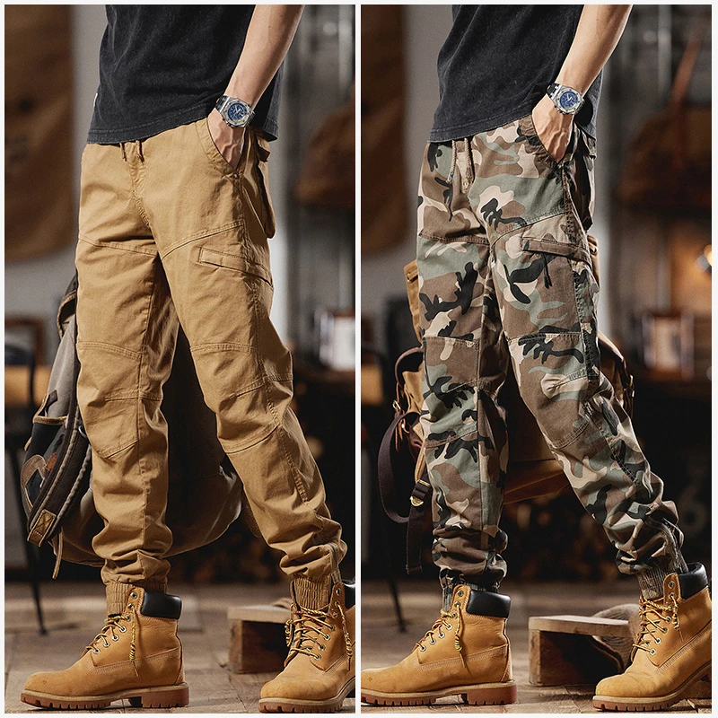 潮掌柜裤子男款秋季宽松大码男款休闲裤法式工装百搭美式复古男装