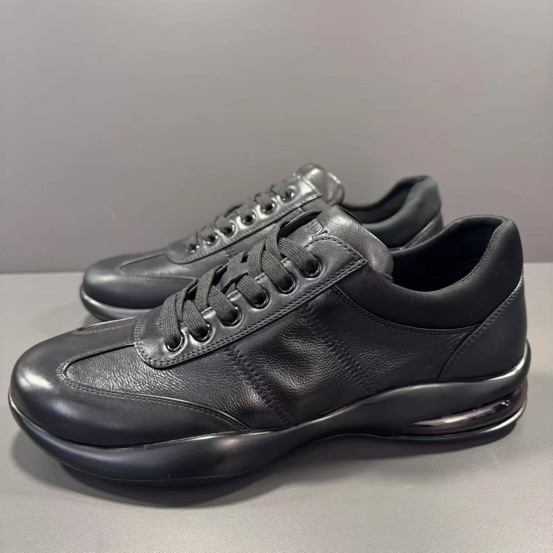 休闲男皮鞋时尚百搭舒适软底低帮系带潮鞋2025脚踏鸿运1075-26