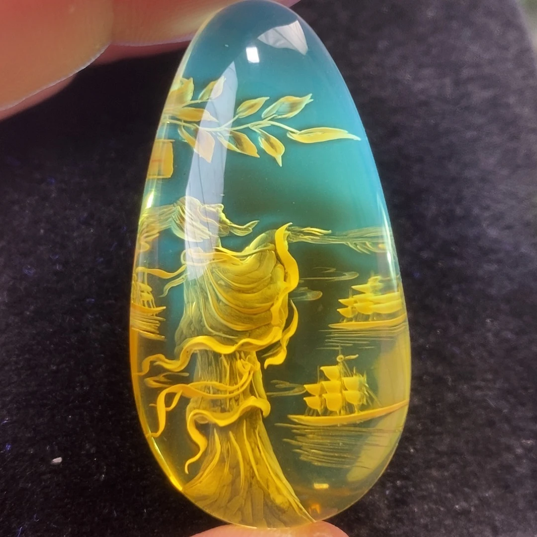 金珀未镶嵌吊坠(不含链)