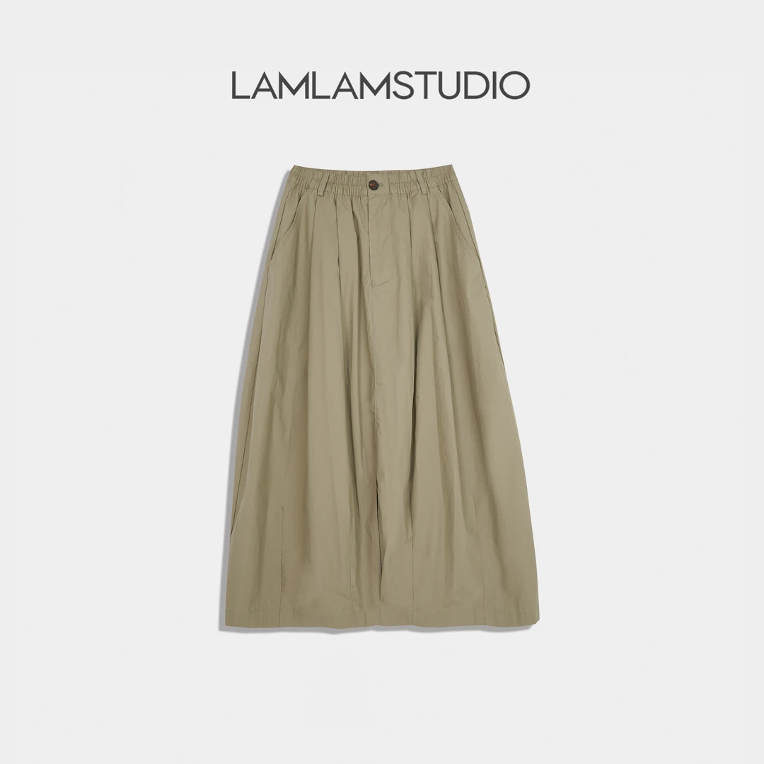 “盛夏光年”纯棉大裙摆A字气质松紧腰百搭半身裙 张一琳 G193Q