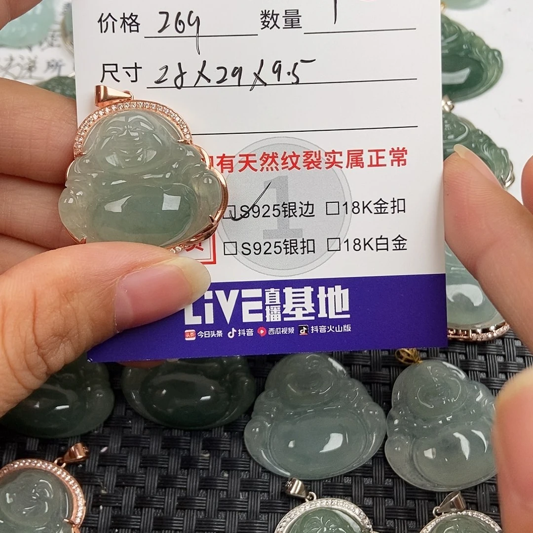 刘***一翡翠银S925镶嵌颈饰