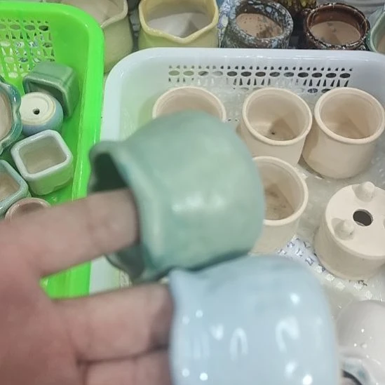 微瑕陶瓷花盆满12包邮